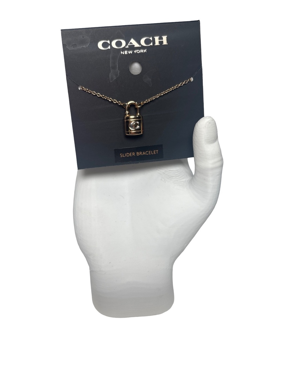 Coach Gold and Silver  Padlock Slider Bracelet NWT w/ Dusty!